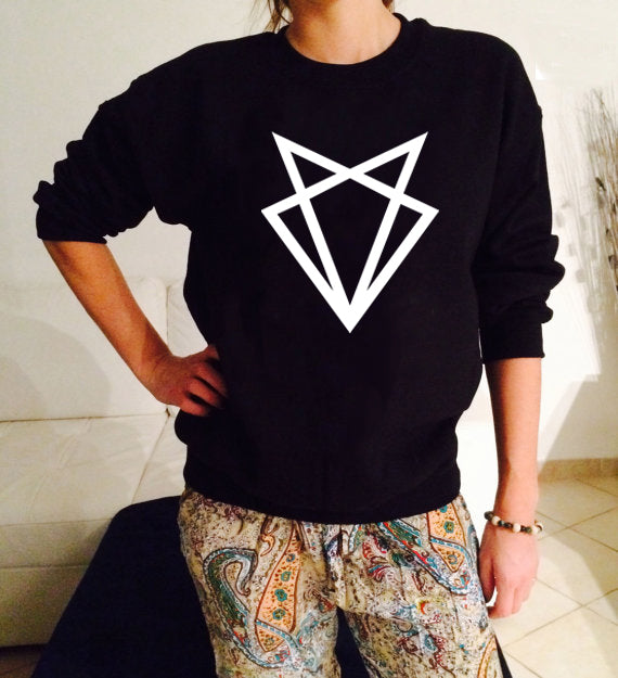 EAST KNITTING Autumn Winter Wolf Women Sweatshirt