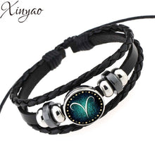 Load image into Gallery viewer, 12 Constellation Bracelet/Men Women Braided Leather Bracelets &amp; Bangles