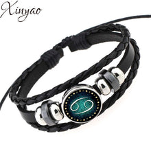 Load image into Gallery viewer, 12 Constellation Bracelet/Men Women Braided Leather Bracelets &amp; Bangles