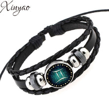 Load image into Gallery viewer, 12 Constellation Bracelet/Men Women Braided Leather Bracelets &amp; Bangles