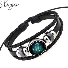 Load image into Gallery viewer, 12 Constellation Bracelet/Men Women Braided Leather Bracelets &amp; Bangles