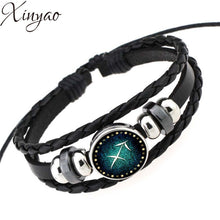 Load image into Gallery viewer, 12 Constellation Bracelet/Men Women Braided Leather Bracelets &amp; Bangles