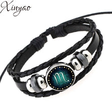 Load image into Gallery viewer, 12 Constellation Bracelet/Men Women Braided Leather Bracelets &amp; Bangles
