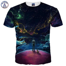 Load image into Gallery viewer, Mr.1991INC New Arrivals Men/Women 3d T-shirt Digital Print Moon Night Space Galaxy Tshirts Quick Dry Summer Tops Tees