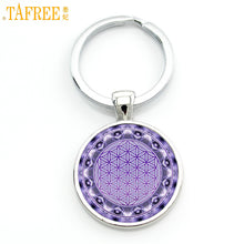 Load image into Gallery viewer, Women fashion mandala flower purse bag pendant key-chain Buddhist zen charms