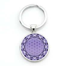 Load image into Gallery viewer, Women fashion mandala flower purse bag pendant key-chain Buddhist zen charms