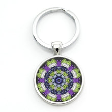 Load image into Gallery viewer, Women fashion mandala flower purse bag pendant key-chain Buddhist zen charms