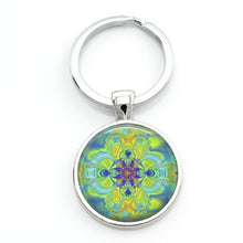 Load image into Gallery viewer, Women fashion mandala flower purse bag pendant key-chain Buddhist zen charms