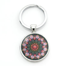 Load image into Gallery viewer, Women fashion mandala flower purse bag pendant key-chain Buddhist zen charms