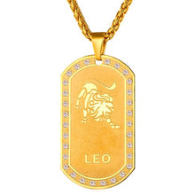 Load image into Gallery viewer, Zodiac Signs Necklace For Men/Women Gold Color Stainless Steel Constellations