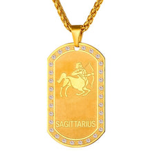 Load image into Gallery viewer, Zodiac Signs Necklace For Men/Women Gold Color Stainless Steel Constellations