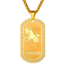 Load image into Gallery viewer, Zodiac Signs Necklace For Men/Women Gold Color Stainless Steel Constellations