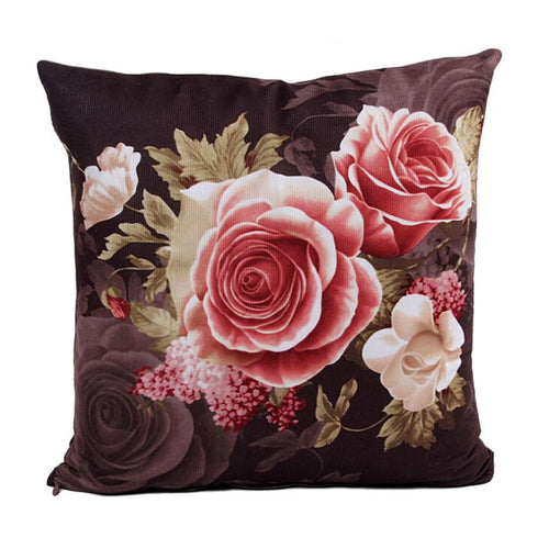 Decorative flower throw pillows