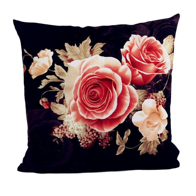 Decorative flower throw pillows