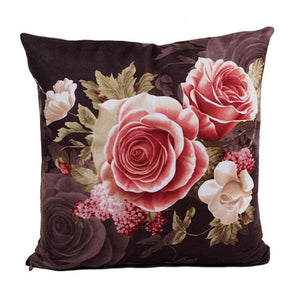 Decorative flower throw pillows