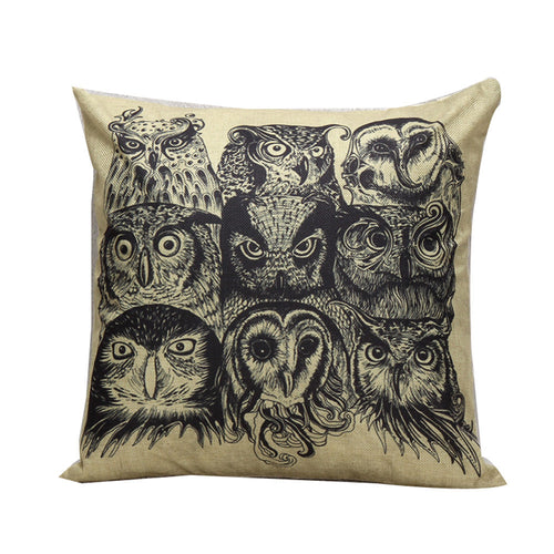 Owl decorative throw pillows vintage