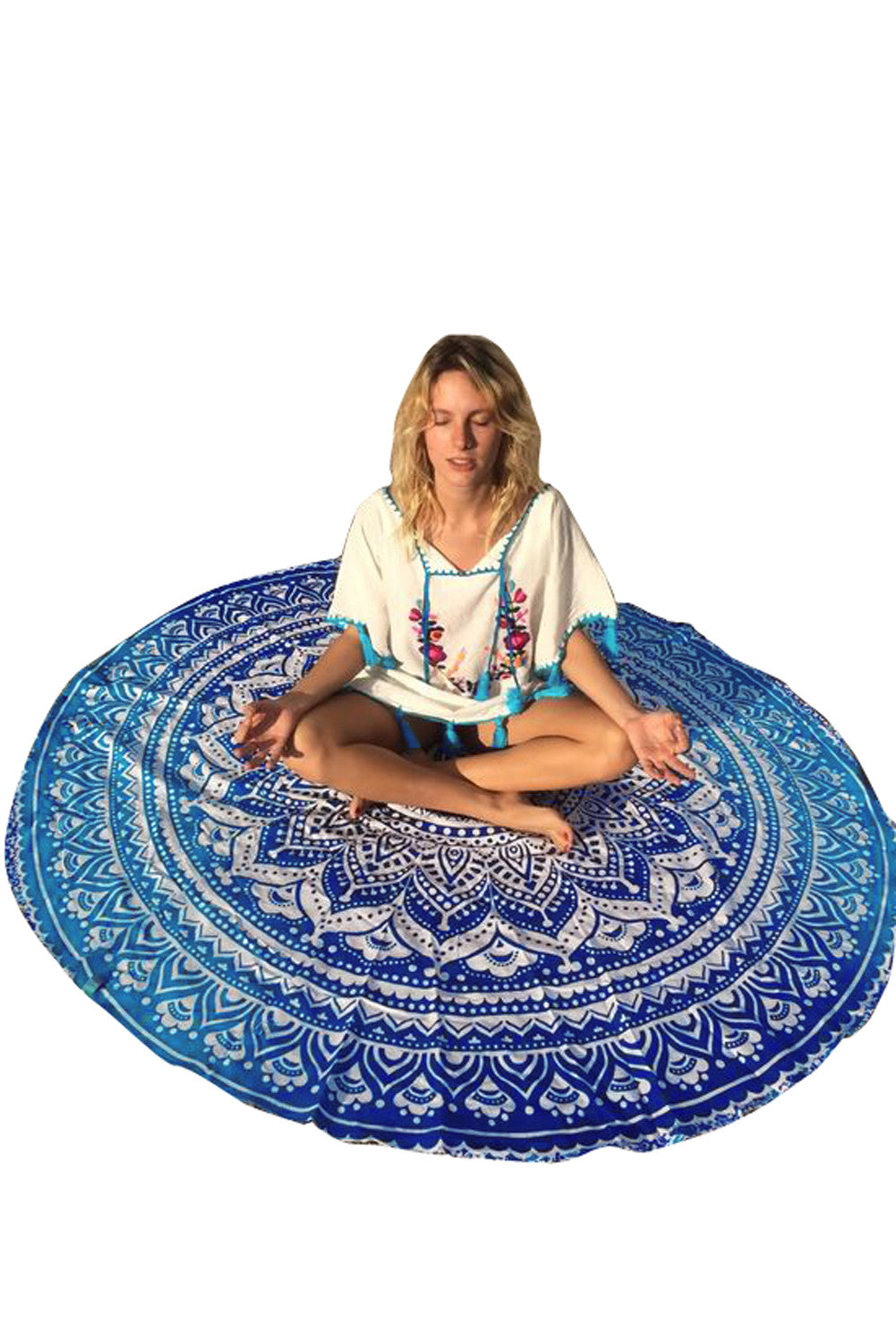 Ocean Round Mandala Tapestry
