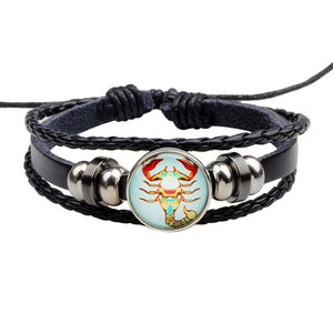 Ethnic Tribe Pattern 12 Constellations Bracelet Weave Rope