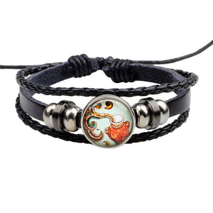 Ethnic Tribe Pattern 12 Constellations Bracelet Weave Rope