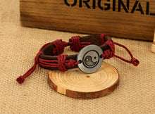 Load image into Gallery viewer, Oriental Style Ying Yang Bracelets Cow Leather