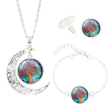 Load image into Gallery viewer, Life Tree Pendant Chain Crescent Moon Necklace