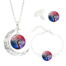 Load image into Gallery viewer, Life Tree Pendant Chain Crescent Moon Necklace