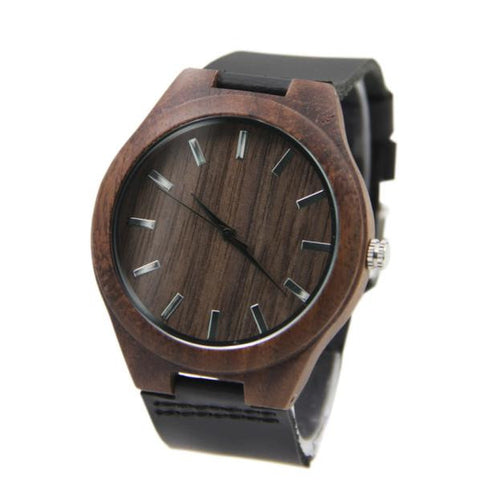 Leather Bamboo Watch