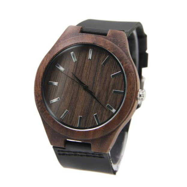 Leather Bamboo Watch