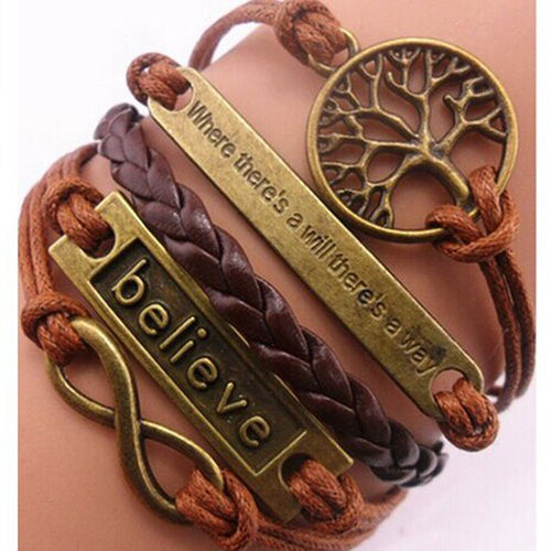 Handmade Adjustable Tree For Life Multilayer Bracelet