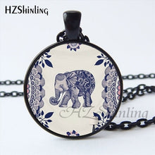 Load image into Gallery viewer, Faith Zen Healing Elephant Ganesha Glass Dome Mandala Necklace