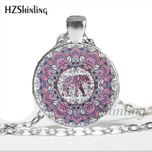Load image into Gallery viewer, Faith Zen Healing Elephant Ganesha Glass Dome Mandala Necklace