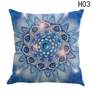 Beach Bohemian Geometric Mandala Cushion Cover