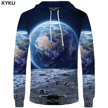 Load image into Gallery viewer, KYKU Brand Moon Sweatshirts Astronaut Funny Hoodie Landing On The Moon Hoodie Sweatshirt Men 3d Print Anime Mens Clothes
