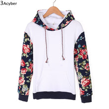 Load image into Gallery viewer, Women Hoodies Flower Printed Pullover Full Sleeve