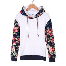 Load image into Gallery viewer, Women Hoodies Flower Printed Pullover Full Sleeve