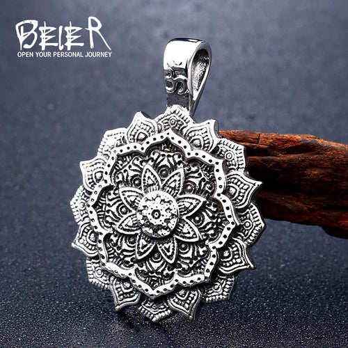 Stainless Steel Spiritual Tibet Mandala pendant