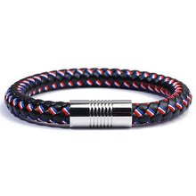 Load image into Gallery viewer, Genuine Braided Leather Rope Bracelets with Stainless Steel Clasps
