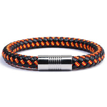 Load image into Gallery viewer, Genuine Braided Leather Rope Bracelets with Stainless Steel Clasps