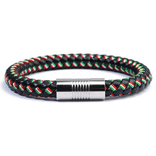 Load image into Gallery viewer, Genuine Braided Leather Rope Bracelets with Stainless Steel Clasps