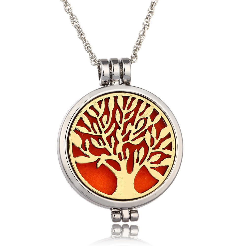 Aromatherapy Necklace Tree of Life Pattern Diffuser