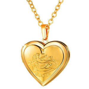 Locket Necklaces 12 Constellations/Zodiac Heart Pendant & Chain Men/Women Jewelry