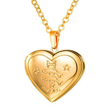 Load image into Gallery viewer, Locket Necklaces 12 Constellations/Zodiac Heart Pendant &amp; Chain Men/Women Jewelry