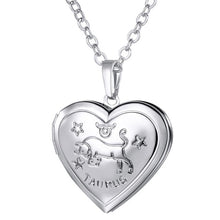 Load image into Gallery viewer, Locket Necklaces 12 Constellations/Zodiac Heart Pendant &amp; Chain Men/Women Jewelry