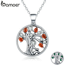 Load image into Gallery viewer, Sterling Silver Tree of Life Zircon Pendant