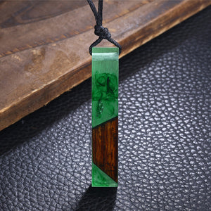 Colored Resin Wood Pendant