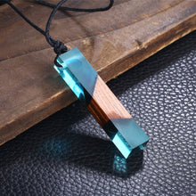 Load image into Gallery viewer, Colored Resin Wood Pendant