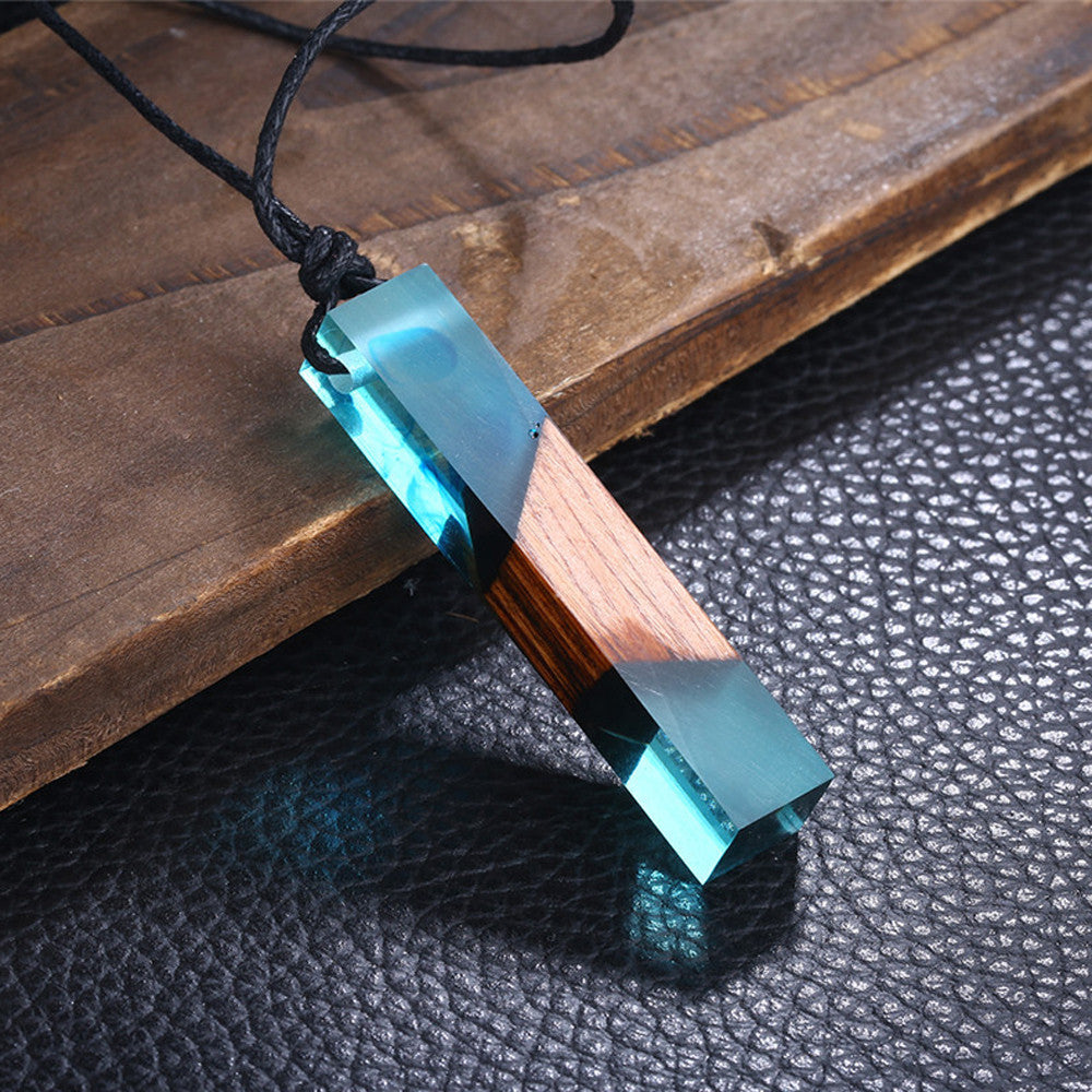 Colored Resin Wood Pendant