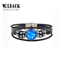 Load image into Gallery viewer, Twelve Constellations Leather Zodiac Bracelet Weave Rope