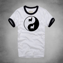 Load image into Gallery viewer, Llama Bagua Print Tshirts Eight Trigram Yin Yang Minions T-shirts Funny Rock Pajama Sexy Board Men Alpaca Drama Tee Shirt
