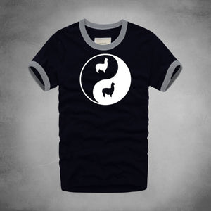 Llama Bagua Print Tshirts Eight Trigram Yin Yang Minions T-shirts Funny Rock Pajama Sexy Board Men Alpaca Drama Tee Shirt